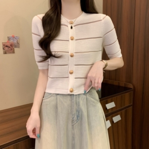 BY31429# 輕熟風氣質中袖歐根紗拼接小香風時尚短外套