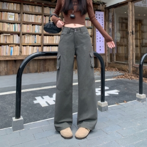 BY30220#BY31158# 可調式褲腰工裝牛仔休閒褲