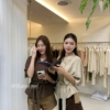 BY31454# 綁帶美拉德雙排扣風衣斗篷短外套