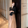 BY31543# 溫柔氣質西外+長裙二件套套裝